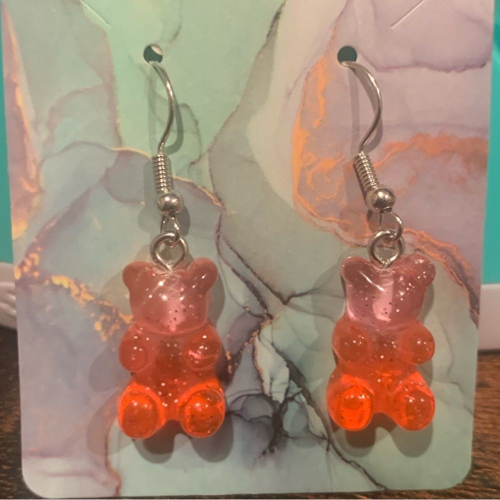 Pink/Red Ombre Earrings